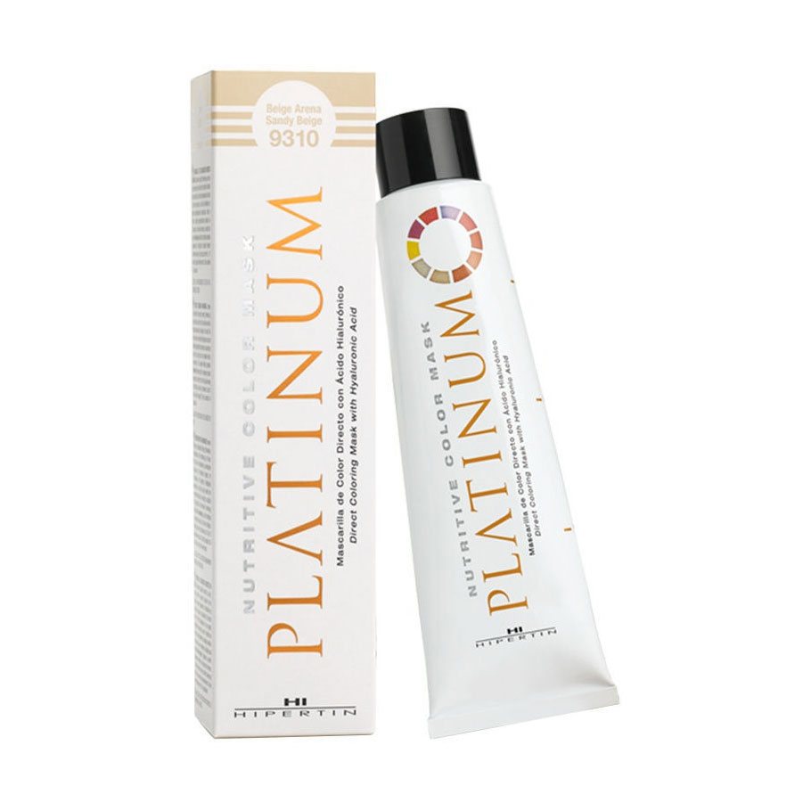 Тонувальна маска для волосся Hipertin Platinum Nutritive Color Mask з гіалуроновою кислотою, 9310 Sandy Beige, 100 мл